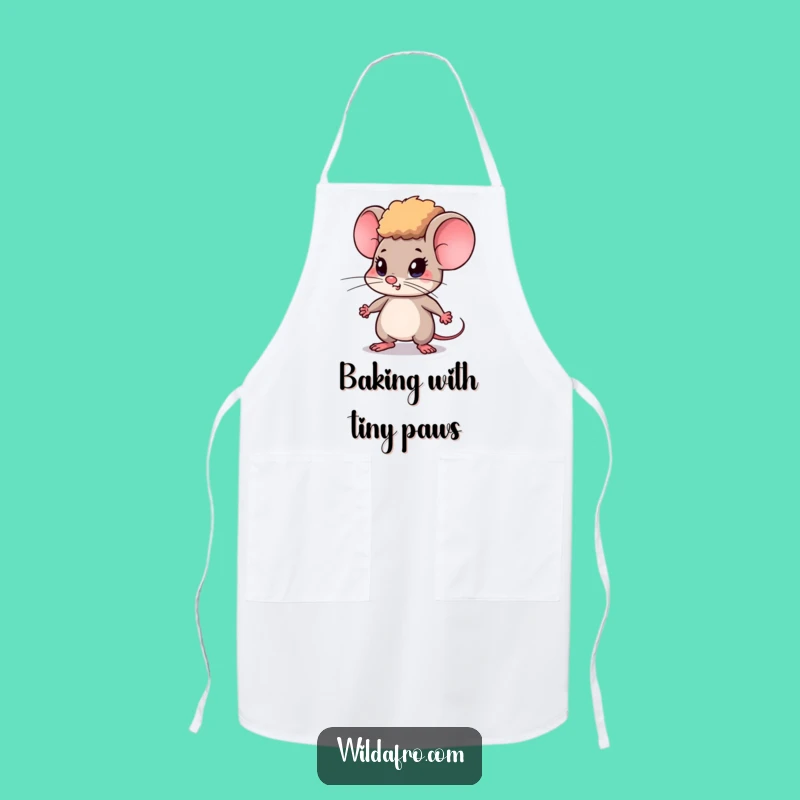 Funny Mouse Chef w/ Afro Apron - Cook with Focus Gift