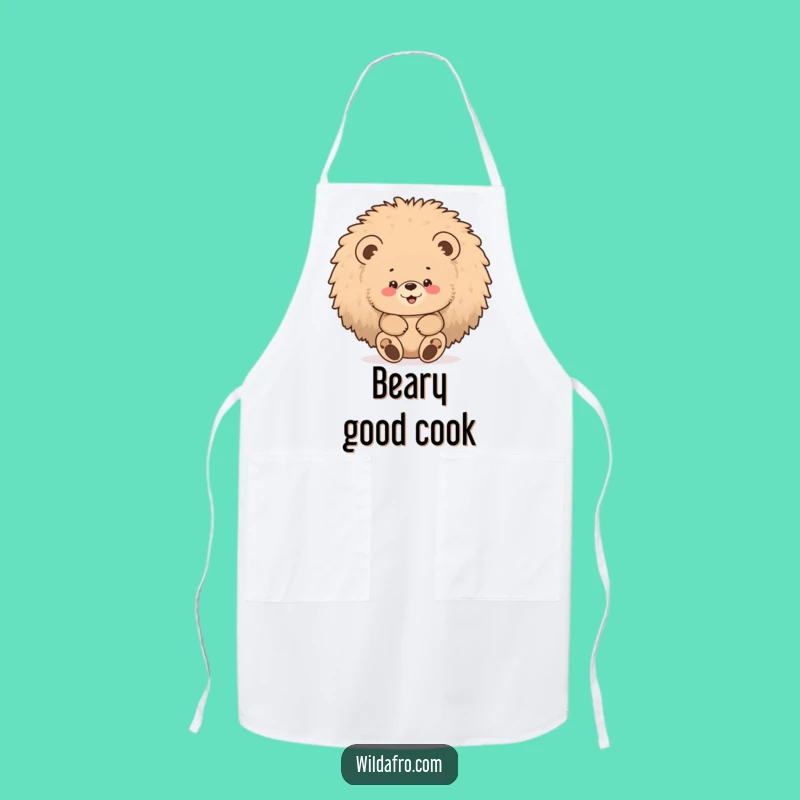 Funny Bear Afro Apron: Cook with Cozy Hiding Flair!