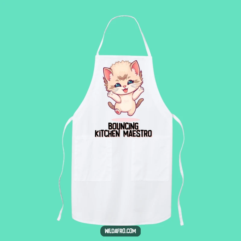 Funny Kitten Afro Apron - Joyful Kitchen Humor for Playful Cooks Gift