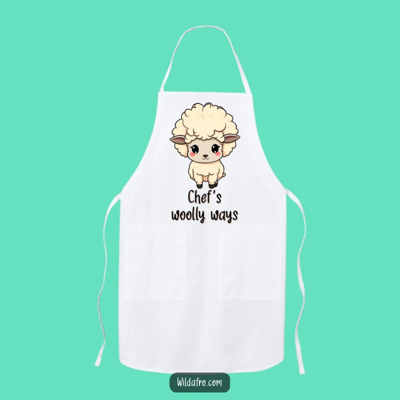 Funny Sheep Afro Apron - Cook with Cute Bobbing Head!