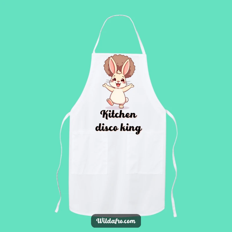 Funny Rabbit Afro Dancer Apron: Cook Up Smiles with This Joyful Kitchen Gear