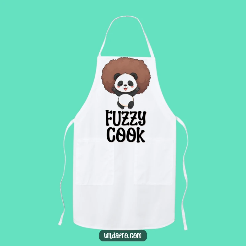 Funny Panda Afro Roll Apron: Cook with Joyful Flair and Hilarious Style!