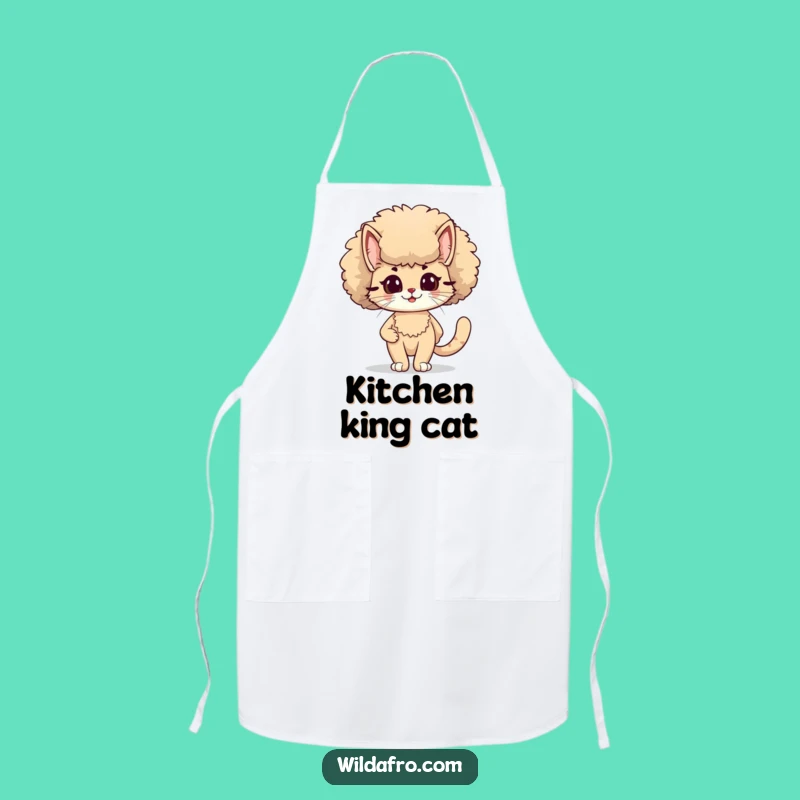 Funny Cat Afro Apron - Feline Kitchen Style Gift