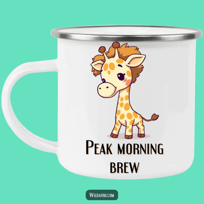 Adventure Swing Giraffe Afro Tail Camping Mug - Funny Outdoor Quirky Gift!