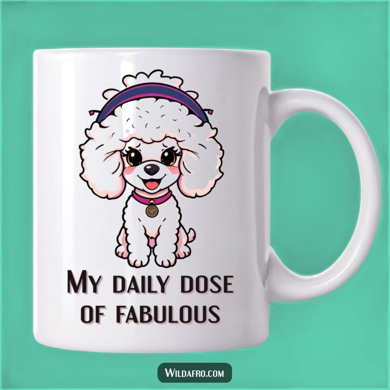 Funny Poodle Afro Wig Mug: A Chic Canine Lover's Hilarious Gift Idea