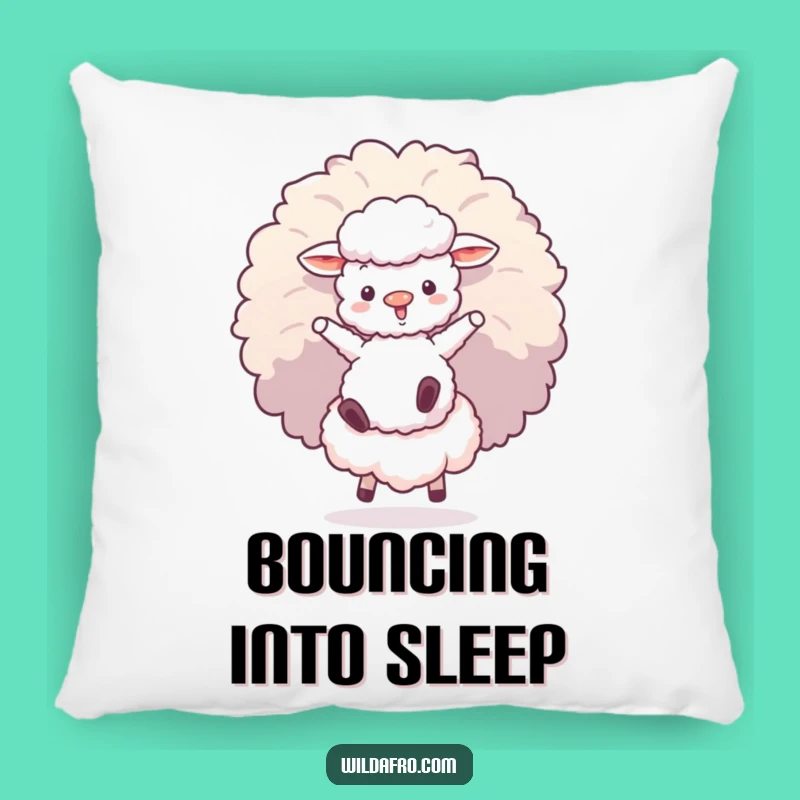 Funny Sheep Afro Puff Pillow: Cozy and Funky Comfort