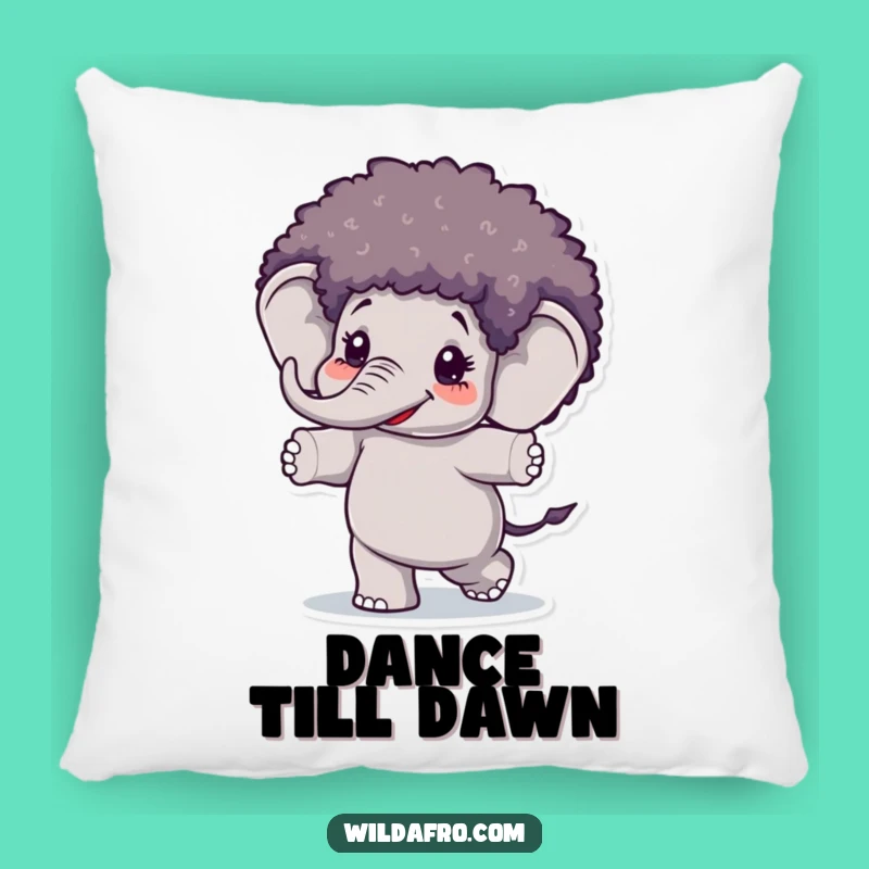 Cuddle Up Elephant Afro Wig Pillow - Snuggle with This Funny Dancing Friend!