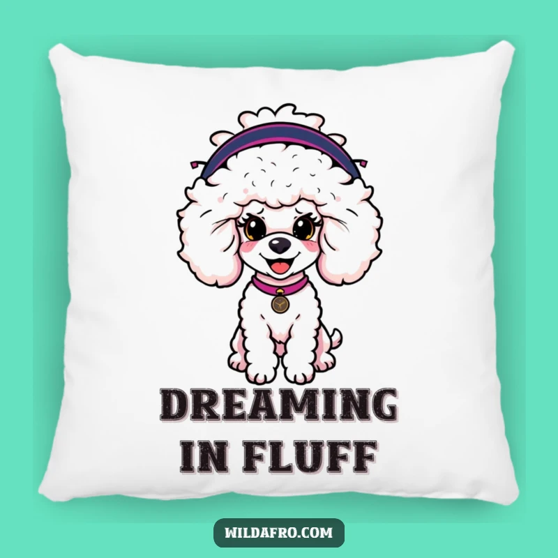 Funny Poodle Afro Wig Pillow: Cuddle Up with Canine Comedy and Hilarious Style