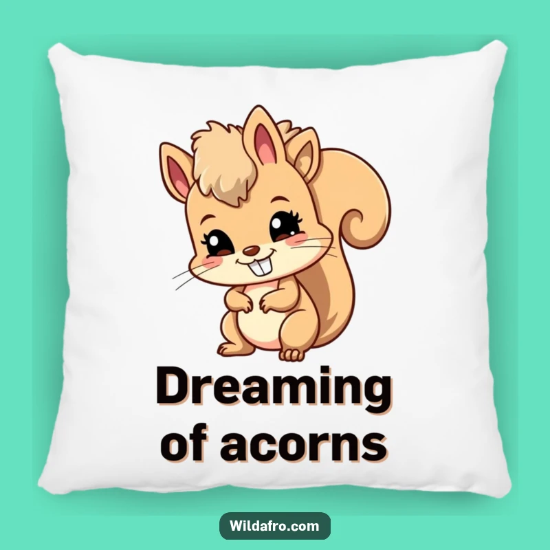 Comfy Funny Squirrel Afro Pillow: Lounge with this Hilarious Woodland Friend