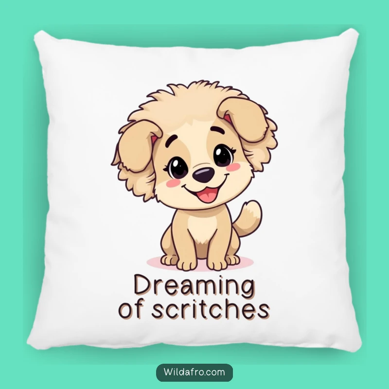 Funny Dog Afro Pillow - Soft Wagging Tail Cushion, Comfy Gift