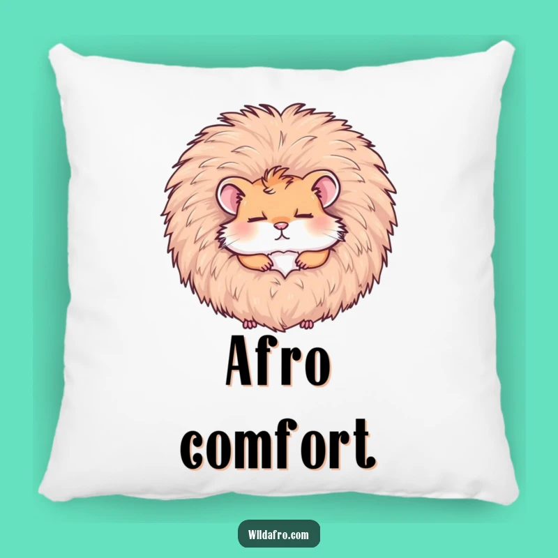 Funny Hamster Afro Nap Pillow: Cozy Comfort Meets Wacky, Hilarious Decor!