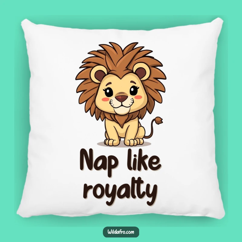 Funny Lion Pillow: Afro Comfort, Perfect Funny Gift for Lounging