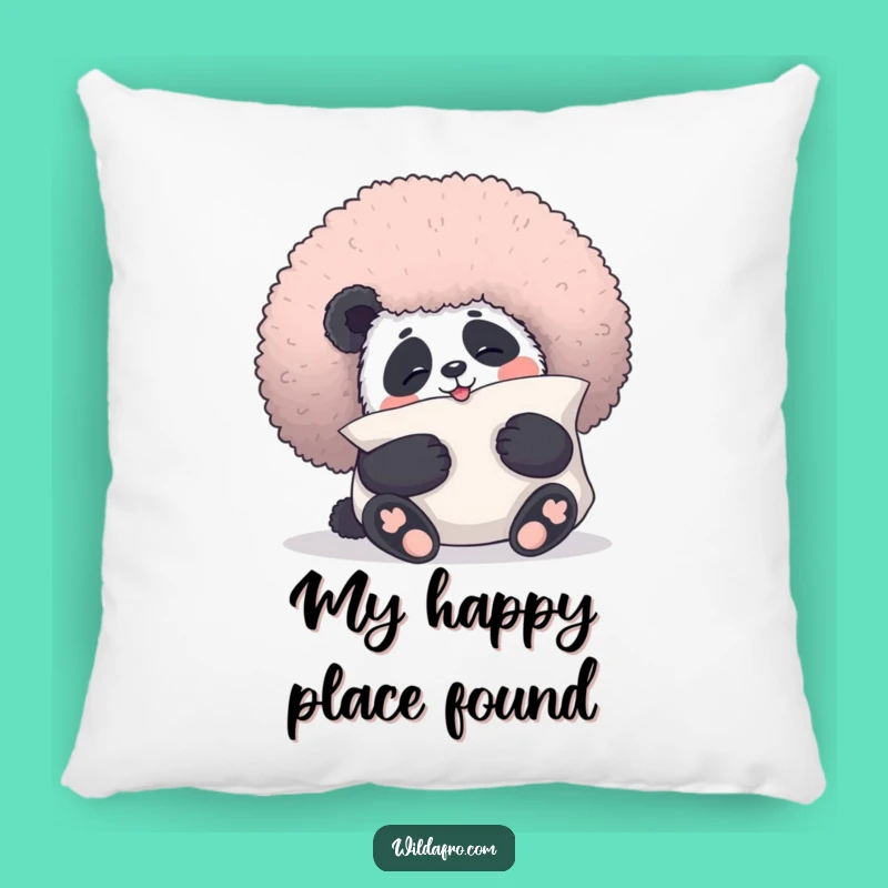 Funny Panda Afro Pillow: Ultimate Cuddle Buddy with Hair Humor