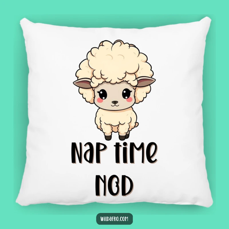 Funny Sheep Afro Pillow - Cozy & Adorably Cute Decor