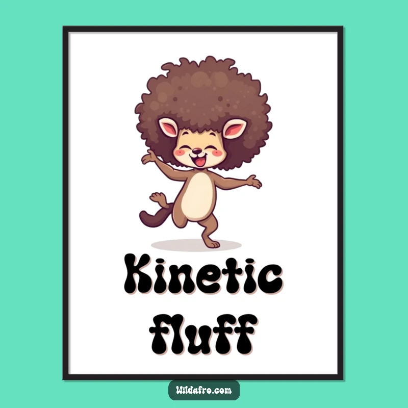 Funny Digital Art: Agile Animal Dances with Joyful Towering Afro!