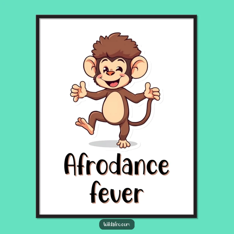 Funny Monkey Digital Art: Dance Groove, Perfect Funny Gift for Instant Fun
