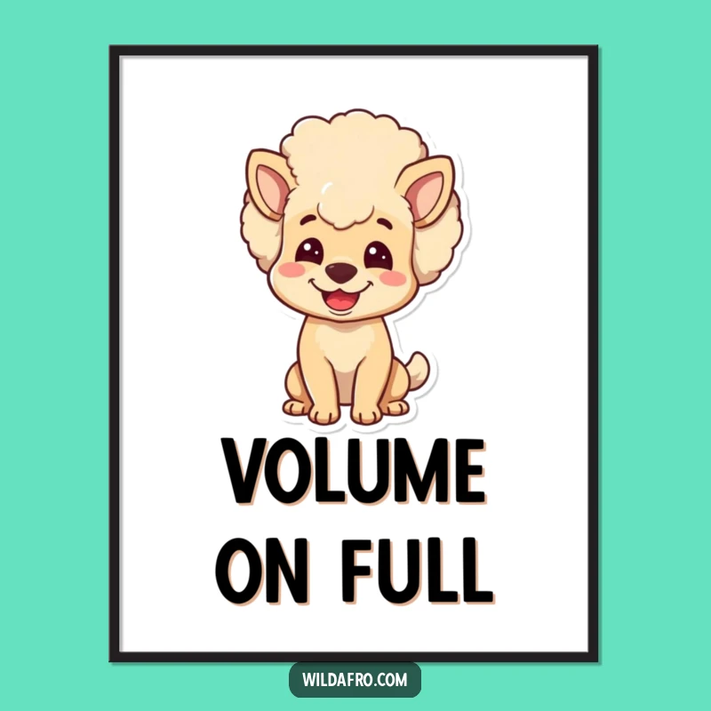 Funny Dog Afro Digital Art - Joyful Pup Print, Instant & Unique Gift