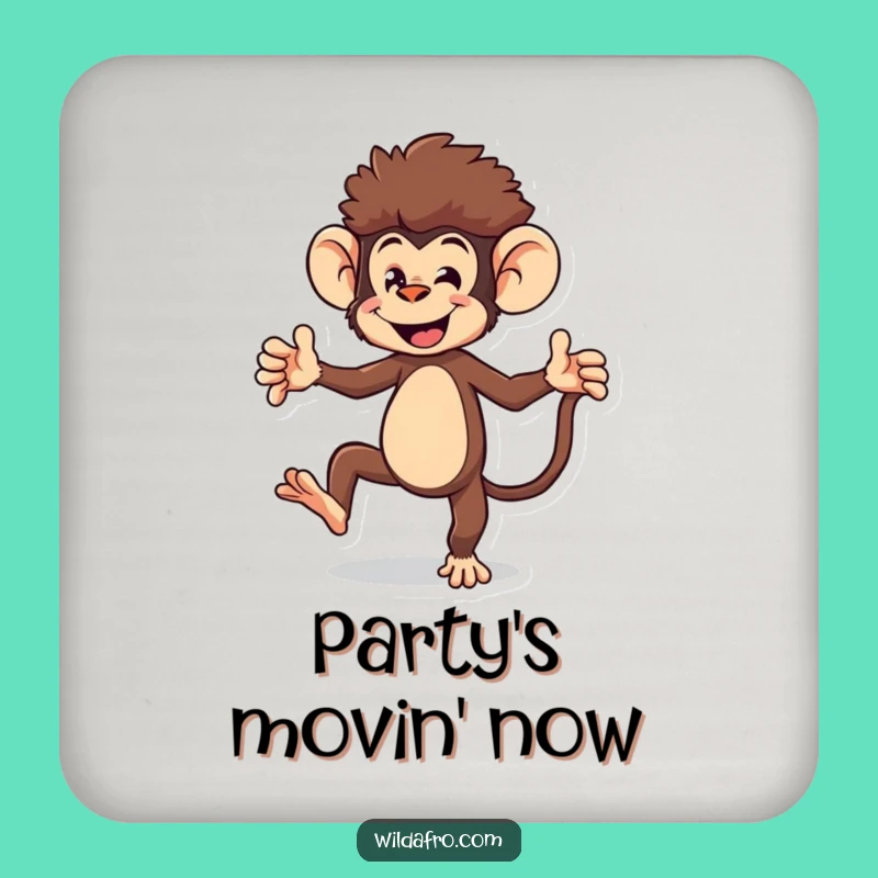 Funny Monkey Coaster: Dance Protection, Perfect Funny Gift for Tables