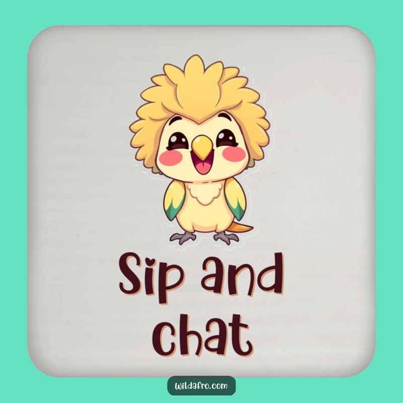 Funny Parrot w/ Afro Coaster - Protect & Amuse