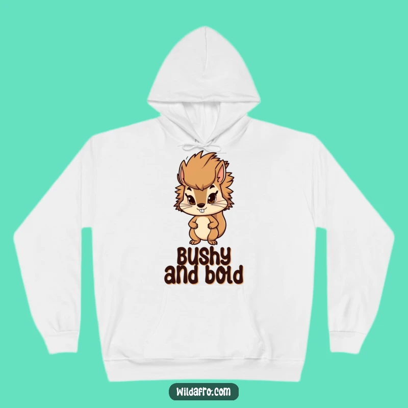 Funny Squirrel Afro Hoodie - Cozy & Determined Nut Collector Sweatshirt Gift