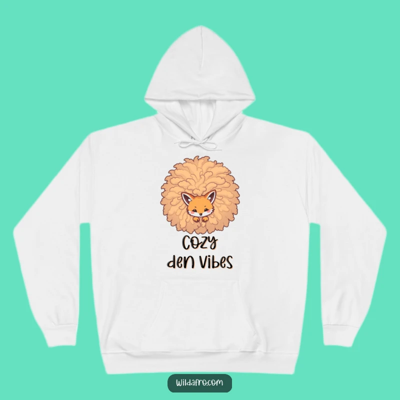 Cozy Funny Fox Afro Hoodie: Stay Warm and Mysterious!