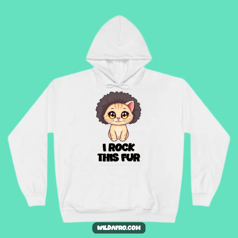 Cozy Funny Cat Afro Hoodie: Stay Warm in Feline Fashion