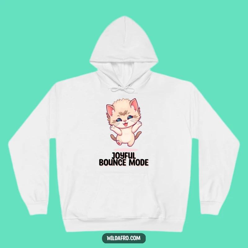 Cozy Funny Kitten Afro Hoodie - Warm & Joyful Sweatshirt Gift