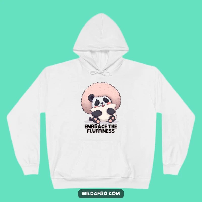 Cozy Funny Panda Afro Hoodie: Snuggle with Hilarious Hair Comfort