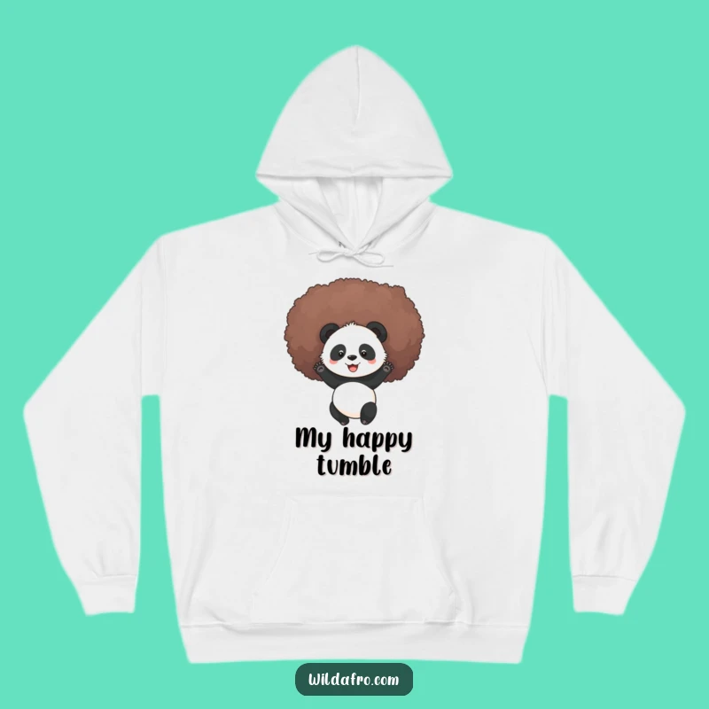 Cozy Funny Panda Afro Roll Hoodie: Snuggle Up in Playful, Hilarious Warmth!