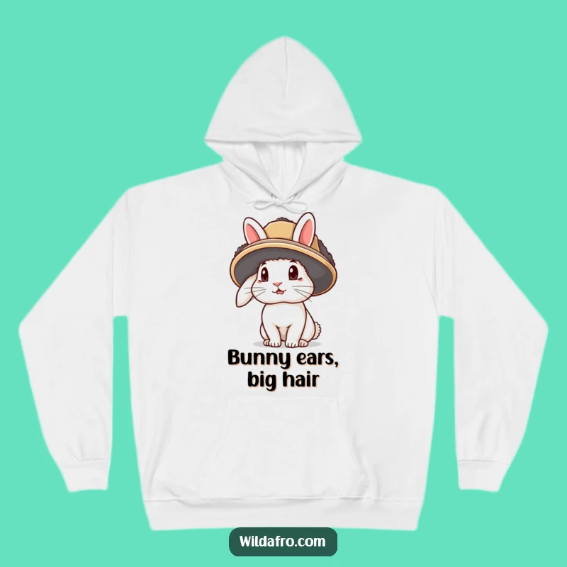 Cozy Funny Rabbit Afro Hat Hoodie: Warmth Meets Whimsical, Cute Comfort