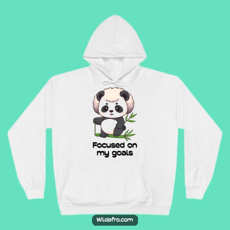 Cozy Funny Panda Afro Bamboo Balance Hoodie - Warm Comedic Gift