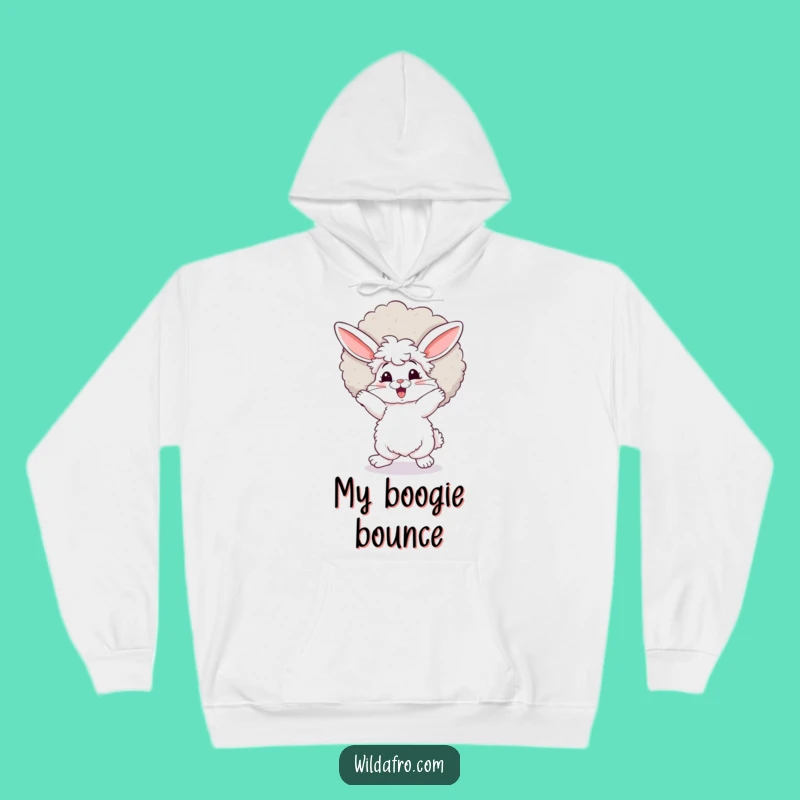 Funny Bunny Afro Dance Hoodie - Cozy & Funky Gift