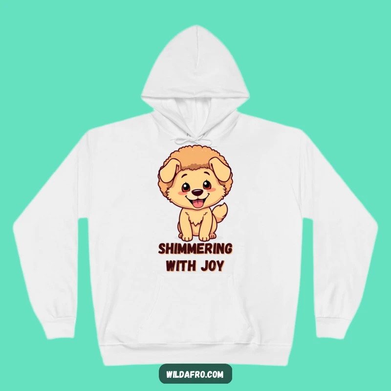 Funny Dog Afro Hoodie: Happy Wagging Tail Character Sweatshirt Gift