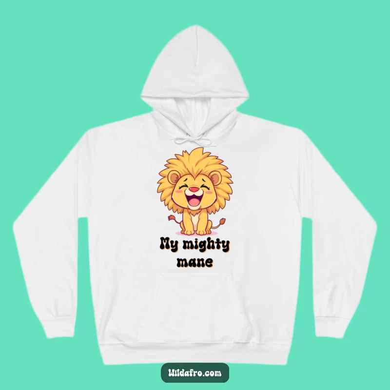 Funny Lion Cub Afro Hoodie - Cozy & Fiercely Fun Gift