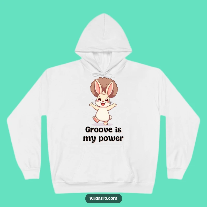Funny Rabbit Afro Dance Hoodie: Cozy Up with This Joyful, Groovy Character