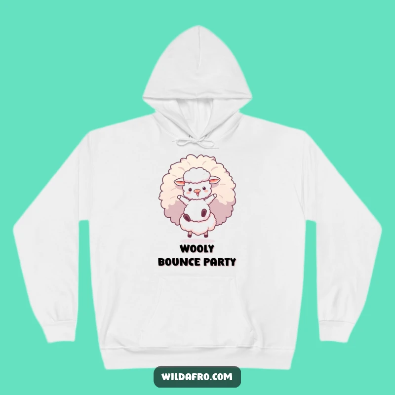 Funny Sheep Afro Puff Hoodie: Cozy Up with Funky Humor