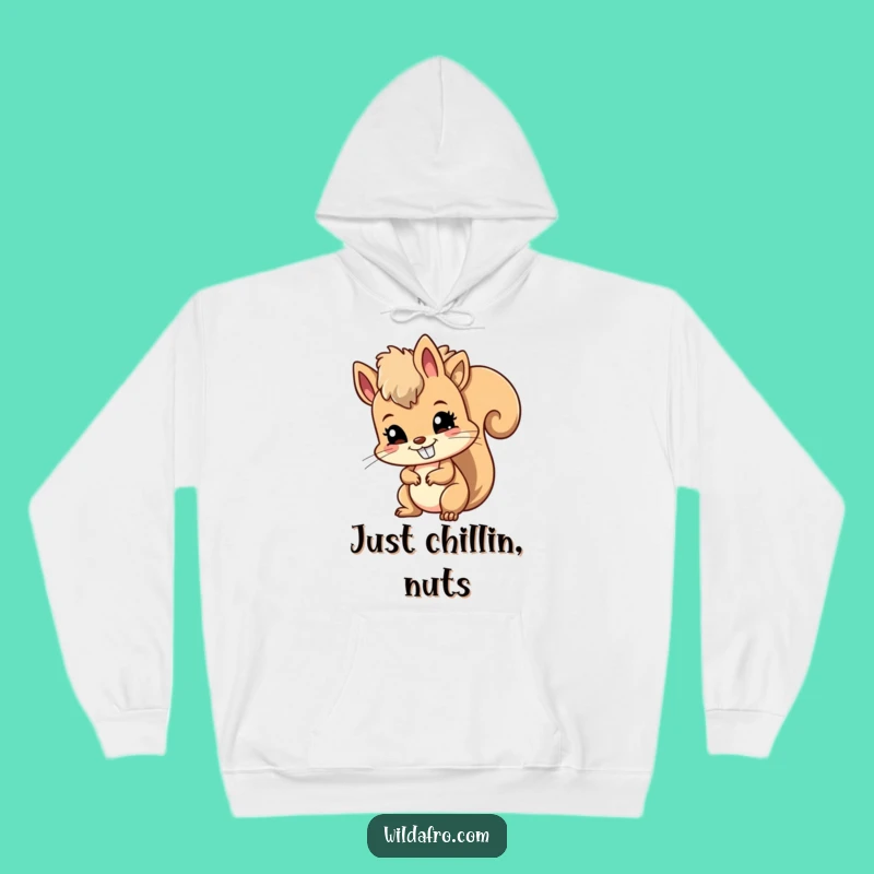 Cozy Funny Squirrel Afro Hoodie: Keep Warm with this Hilarious Woodland Creature