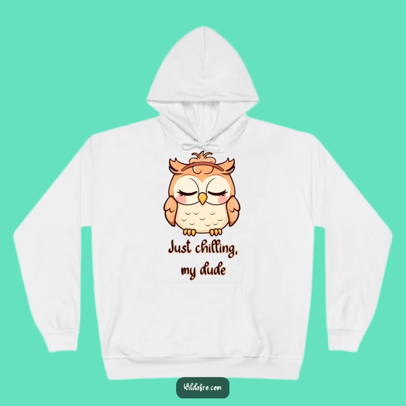 Funny Hoodie: Cozy Owl with Afro Headband, Ultimate Comfort and Humor