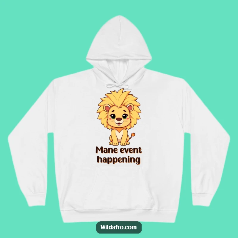 Funny Lion Afro Mane Hoodie: Cozy Up with Regal Humor