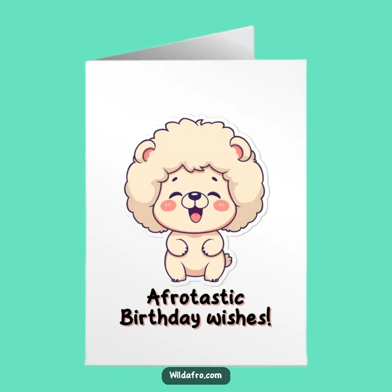 Free Printable Bear Afro Birthday Card: Hilarious Downloadable Gift for Fun Lovers!
