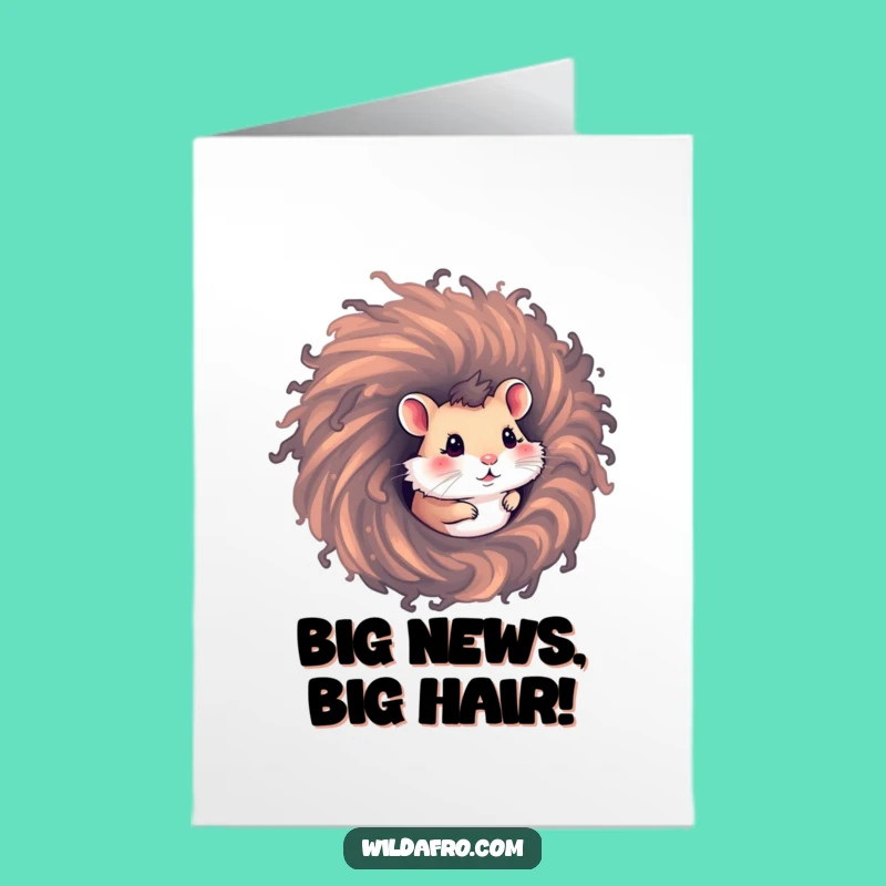 Free Printable Afro Hamster Congratulations Card: Unique Downloadable Gift for Winners