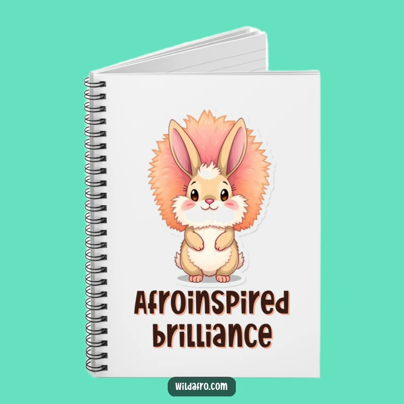 Funny Bunny Afro Notebook - Journal Your Groovy Thoughts with Funky Bunny