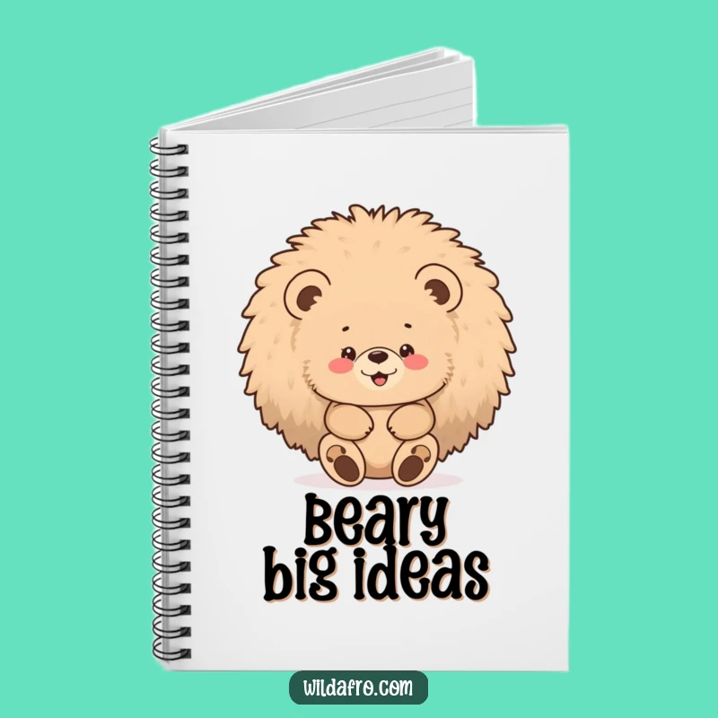 Funny Bear Afro Notebook: Jot Down Your Cozy Ideas