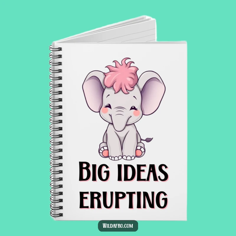 Funny Elephant Afro Trumpet Notebook - Journal of Joy Gift