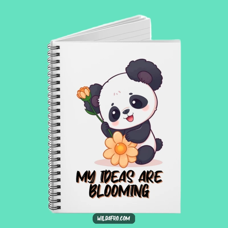 Funny Panda Afro Notebook - Jot Down Ideas with Flair, Perfect Humorous Gift