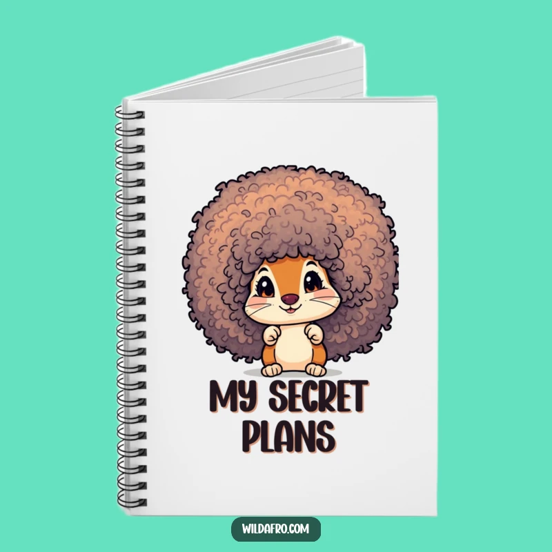 Funny Squirrel Afro Notebook: Curious Character Peek Journal Gift