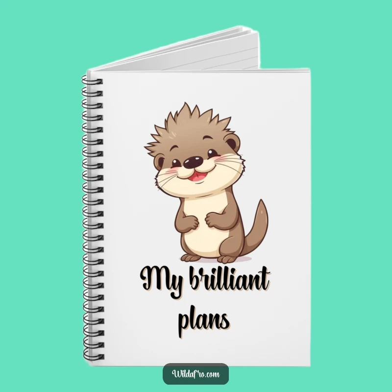 Funny Otter Spiky Afro Notebook - Jot Notes with Confidence, Perfect Humorous Gift