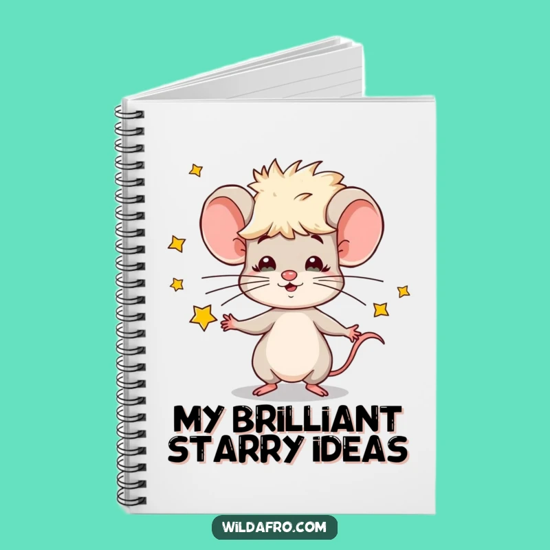 Funny Mouse Juggling Stars Notebook - Jot Down Your Cosmic Ideas