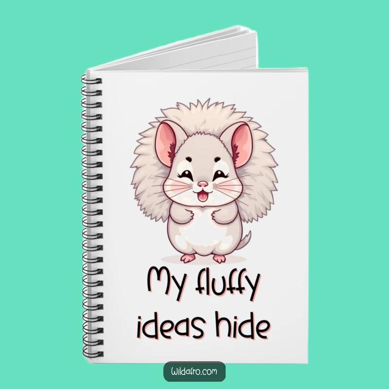 Funny Chinchilla Afro Notebook: Giggling Character Hiding for a Cute Gift