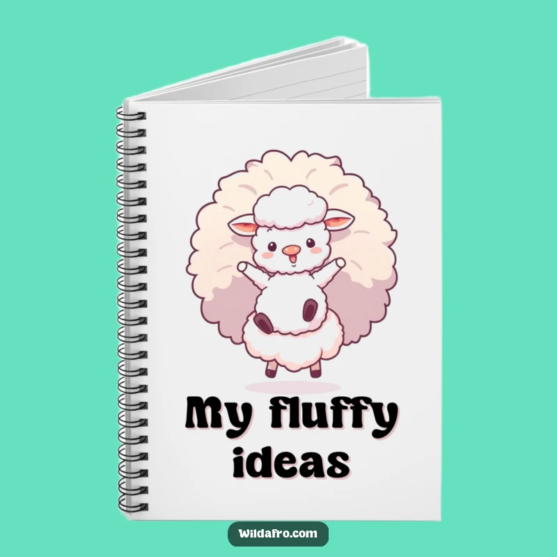 Funny Sheep Afro Puff Notebook: Hilarious Journal for Fun Ideas